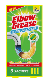 Elbow Grease Drain Unblocker 3x25g Sachets